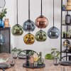 Koyoto Hanglamp, Kogellampje, Hanglamp Blauw, Goud, Groen, Koperkleurig, 6-lichts