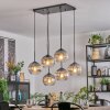 Koyoto Hanglamp, Kogellampje, Hanglamp Duidelijk, Rookkleurig, 6-lichts