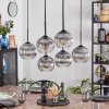 Koyoto Hanglamp, Kogellampje, Hanglamp Duidelijk, Rookkleurig, 6-lichts