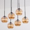 Koyoto Hanglamp, Kogellampje, Hanglamp Amber, 6-lichts