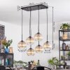 Koyoto Hanglamp, Kogellampje, Hanglamp Amber, Duidelijk, 6-lichts