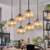 Koyoto Hanglamp, Kogellampje, Hanglamp Amber, Duidelijk, 6-lichts