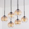 Koyoto Hanglamp, Kogellampje, Hanglamp Amber, Duidelijk, 6-lichts