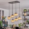 Koyoto Hanglamp, Kogellampje, Hanglamp Amber, Duidelijk, 6-lichts