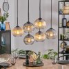 Koyoto Hanglamp, Kogellampje, Hanglamp Amber, Duidelijk, Rookkleurig, 6-lichts