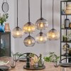 Koyoto Hanglamp, Kogellampje, Hanglamp Amber, Duidelijk, Rookkleurig, 6-lichts