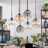 Koyoto Hanglamp, Kogellampje, Hanglamp Amber, Duidelijk, Rookkleurig, 6-lichts