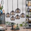 Koyoto Hanglamp, Kogellampje, Hanglamp Rookkleurig, 6-lichts