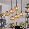 Koyoto Hanglamp, Kogellampje, Hanglamp Amber, 6-lichts