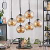 Koyoto Hanglamp, Kogellampje, Hanglamp Amber, 6-lichts