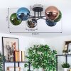 Gastor Plafondlamp, Kogellampje 62 cm Blauw, Chroom, Groen, Koperkleurig, Rookkleurig, 6-lichts