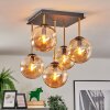 Gastor Plafondlamp, Kogellampje Goud, Zwart, 5-lichts