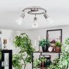 Mirlo Plafondlamp, Plafondspot Chroom, Nikkel mat, 3-lichts