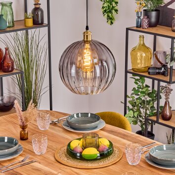 Koyoto Hanglamp, Kogellampje, Hanglamp Goud, 1-licht