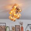 Koyoto Plafondlamp, Kogellampje Goud, Zwart, 8-lichts