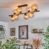 Koyoto Plafondlamp, Kogellampje Goud, Zwart, 8-lichts