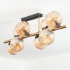 Koyoto Plafondlamp, Kogellampje Goud, Zwart, 8-lichts