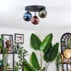 Chehalis Plafondlamp, Kogellampje 30 cm Blauw, Groen, Koperkleurig, 3-lichts