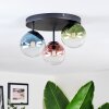 Chehalis Plafondlamp, Kogellampje 30 cm Blauw, Groen, Duidelijk, Koperkleurig, 3-lichts