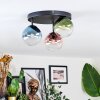 Chehalis Plafondlamp, Kogellampje 30 cm Blauw, Groen, Duidelijk, Koperkleurig, 3-lichts