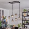 Koyoto Hanglamp, Kogellampje, Hanglamp Duidelijk, Rookkleurig, 6-lichts