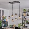 Koyoto Hanglamp, Kogellampje, Hanglamp Amber, Duidelijk, Rookkleurig, 6-lichts