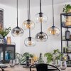 Apedo Hanglamp, Kogellampje, Hanglamp Amber, Duidelijk, Rookkleurig, 6-lichts