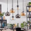 Apedo Hanglamp, Kogellampje, Hanglamp Amber, Duidelijk, Rookkleurig, 6-lichts