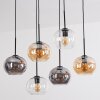 Apedo Hanglamp, Kogellampje, Hanglamp Amber, Duidelijk, Rookkleurig, 6-lichts