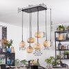 Bauro Hanglamp, Kogellampje, Hanglamp Natuurlijke kleuren, 6-lichts