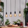Soungou Hanglamp, Hanglamp Natuurlijke kleuren, Zwart, 4-lichts