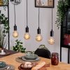 Soungou Hanglamp, Hanglamp Natuurlijke kleuren, Zwart, 4-lichts