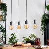 Soungou Hanglamp, Hanglamp Natuurlijke kleuren, Zwart, 4-lichts