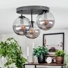 Gastor Plafondlamp, Kogellampje 30 cm Rookkleurig, 3-lichts