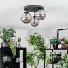 Gastor Plafondlamp, Kogellampje 30 cm Rookkleurig, 3-lichts