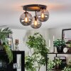 Gastor Plafondlamp, Kogellampje 30 cm Rookkleurig, 3-lichts