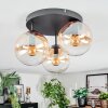 Gastor Plafondlamp, Kogellampje 30 cm Amber, Duidelijk, 3-lichts