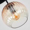 Koyoto Plafondlamp, Kogellampje 30 cm Amber, Duidelijk, 3-lichts