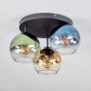 Koyoto Plafondlamp, Kogellampje 30 cm Blauw, Goud, Groen, Duidelijk, 3-lichts