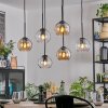 Koyoto Hanglamp, Kogellampje, Hanglamp Amber, Duidelijk, 6-lichts
