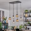 Koyoto Hanglamp, Kogellampje, Hanglamp Amber, Duidelijk, 6-lichts