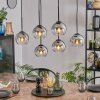 Koyoto Hanglamp, Kogellampje, Hanglamp Chroom, Duidelijk, Rookkleurig, 6-lichts
