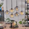 Apedo Hanglamp, Kogellampje, Hanglamp Amber, Duidelijk, Rookkleurig, 6-lichts