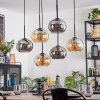 Apedo Hanglamp, Kogellampje, Hanglamp Amber, Rookkleurig, 6-lichts