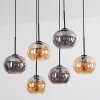 Apedo Hanglamp, Kogellampje, Hanglamp Amber, Rookkleurig, 6-lichts