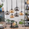 Apedo Hanglamp, Kogellampje, Hanglamp Amber, Rookkleurig, 6-lichts
