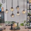 Ripoll Hanglamp, Kogellampje, Hanglamp Amber, Duidelijk, Rookkleurig, 6-lichts