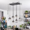 Ripoll Hanglamp, Kogellampje, Hanglamp Duidelijk, Rookkleurig, 6-lichts