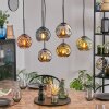 Ripoll Hanglamp, Kogellampje, Hanglamp Blauw, Chroom, Goud, Groen, Koperkleurig, Rookkleurig, 6-lichts
