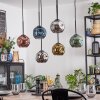 Ripoll Hanglamp, Kogellampje, Hanglamp Blauw, Chroom, Goud, Groen, Koperkleurig, Rookkleurig, 6-lichts